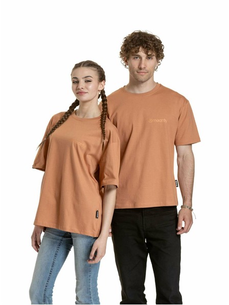 Meatfly Meatfly unisex tričko Minimal Cork | Hnedá
