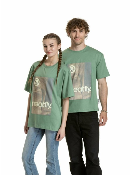 Meatfly Meatfly unisex tričko Junglist Grey Leaf | Šedá