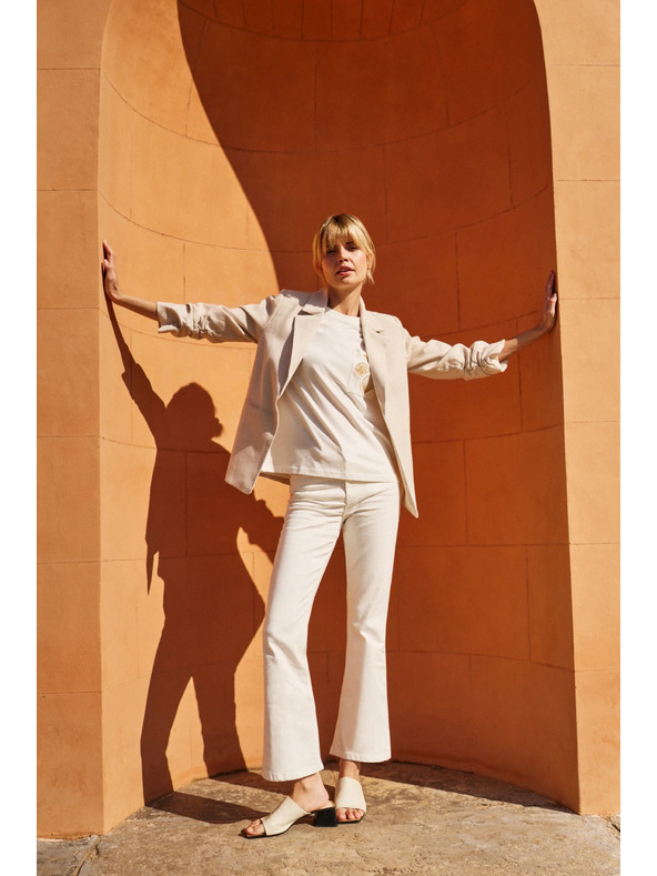 Moodo Dámske biele tričko s potlačou