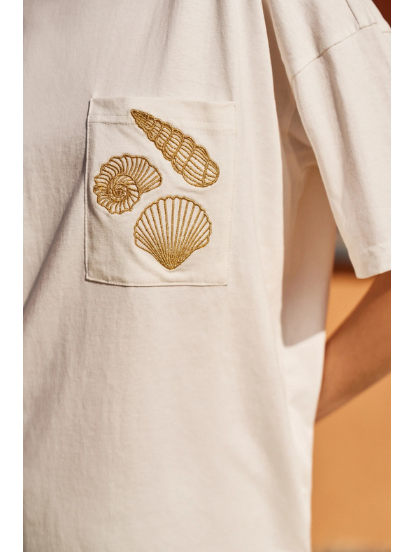 Moodo Dámske biele tričko s potlačou