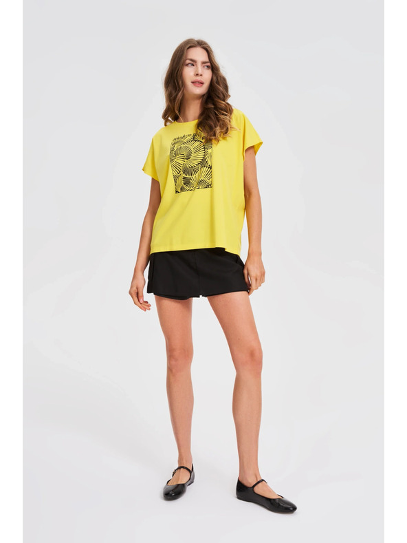 Moodo Dámske tričko Moodo – žlté