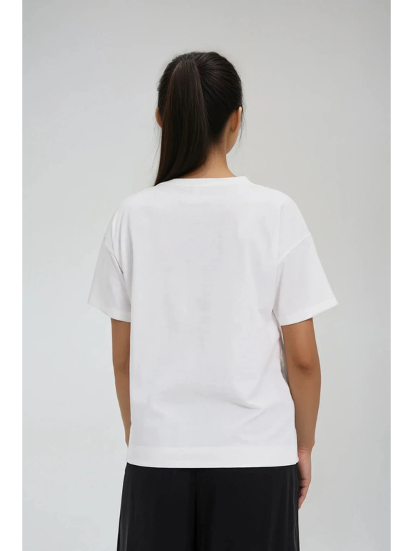 Moodo Dámske tričko s potlačou Moodo – biela farba