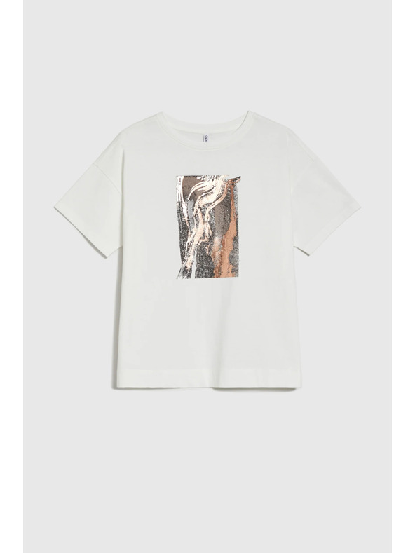 Moodo Dámske tričko s potlačou Moodo – biela farba