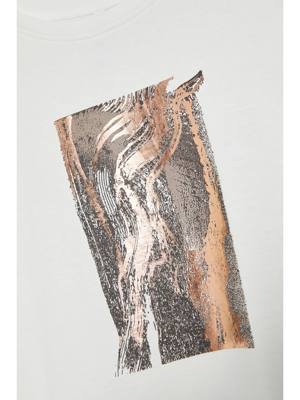 Moodo Dámske tričko s potlačou Moodo – biela farba