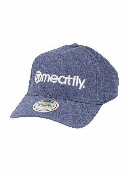 Meatfly Meatfly šiltovka Gaten Flexfit Blue / White Logo | Biela | Veľkosť