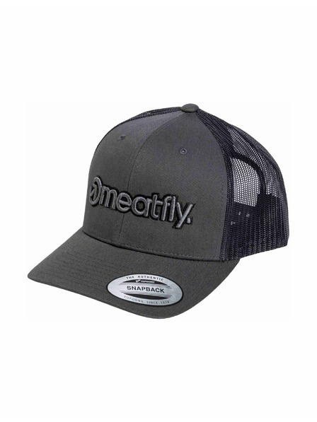 Meatfly Meatfly šiltovka MF Logo Trucker Black / Grey / Dark Grey | Čierna