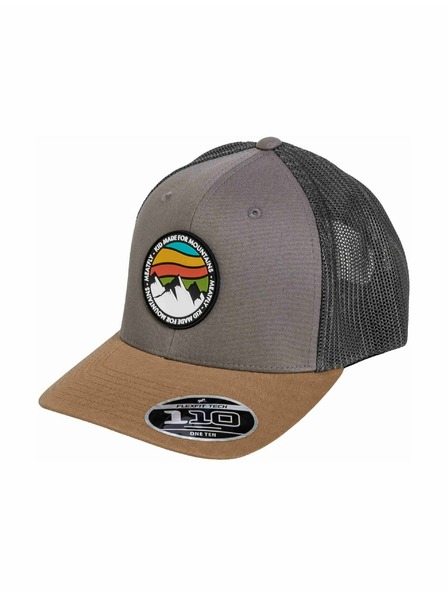 Meatfly Meatfly šiltovka MF View Trucker Red Mountain / Earth | Sivá |