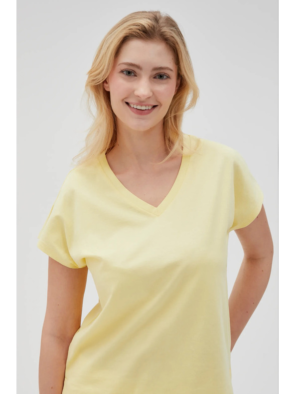 Moodo Dámske tričko Moodo – svetložlté