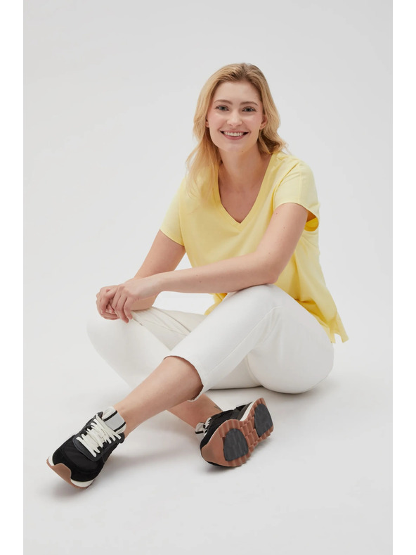 Moodo Dámske tričko Moodo – svetložlté