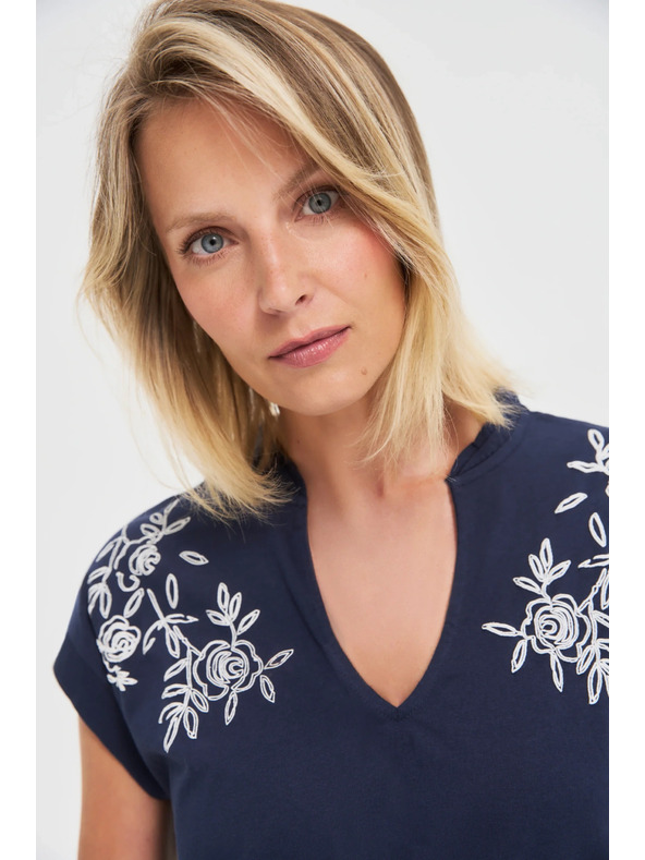 Moodo Dámsky top Moodo – námorníctva modrá farba