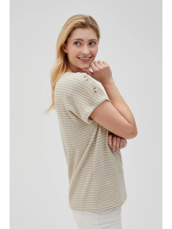 Moodo Dámske tričko Moodo - svetlo béžové