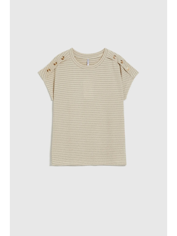 Moodo Dámske tričko Moodo - svetlo béžové