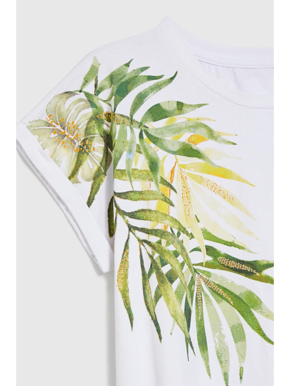 Moodo Dámske asymetrické tričko Moodo – biele