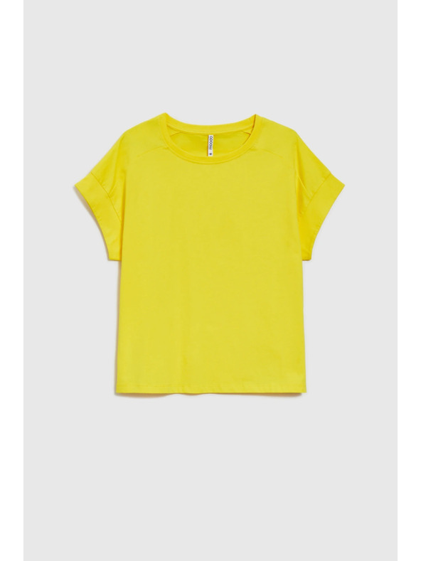 Moodo Dámske bavlnené tričko Moodo – žlté