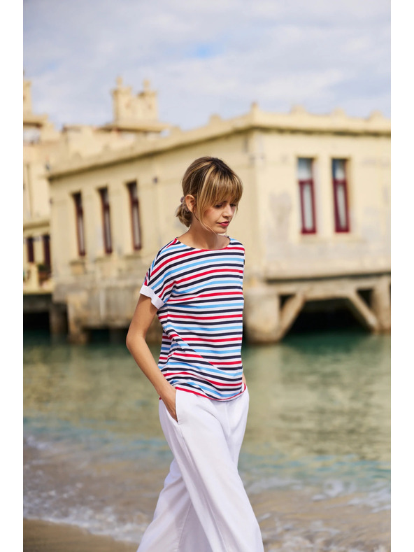 Moodo Dámske pruhované tričko