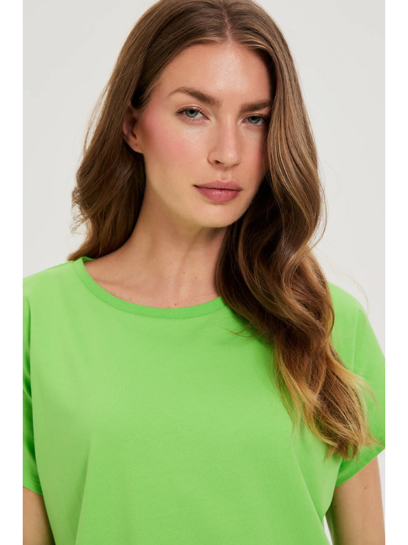 Moodo Dámske bavlnené tričko Moodo – svetlozelené