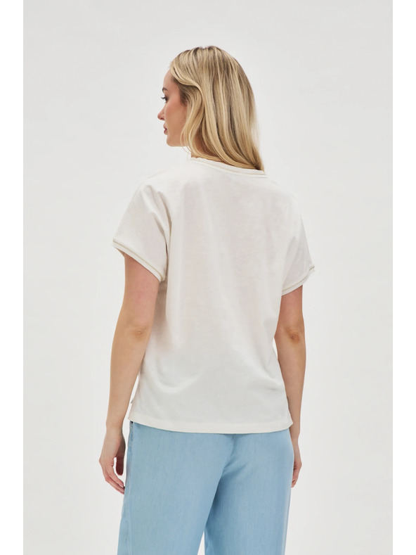 Moodo Dámsky top s vreckom - biely