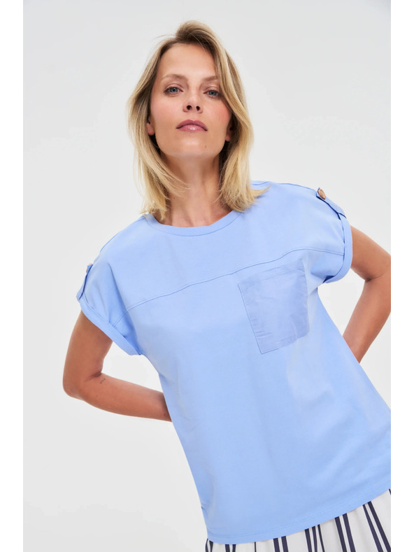 Moodo Dámske tričko Moodo – svetlomodré