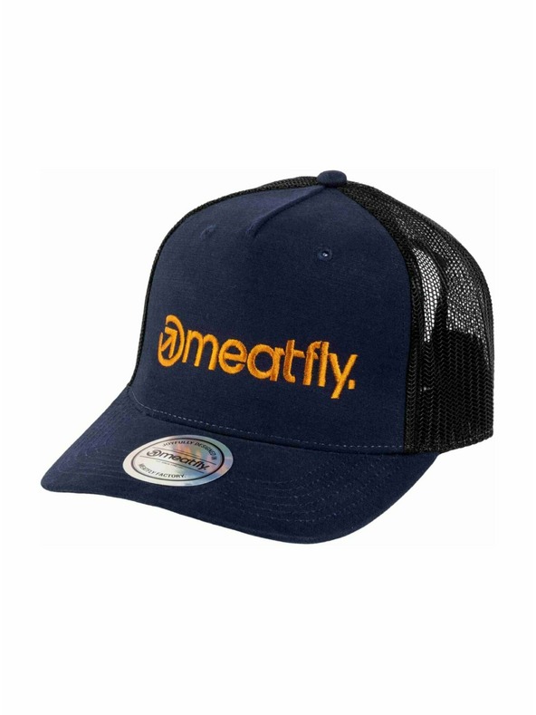 Meatfly Meatfly šiltovka Shaun Trucker Navy / Brown Logo | Hnedá | Veľkosť