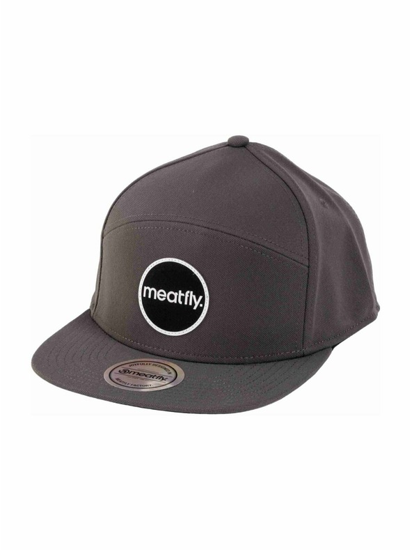 Meatfly Meatfly šiltovka Yuto 6 Panel Snapback Grey Embroidery | Sivá |