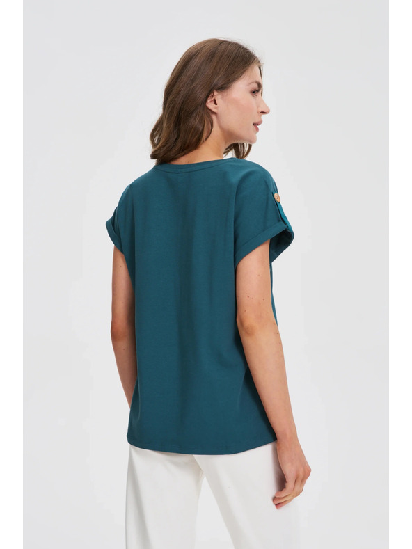 Moodo Dámske tričko Moodo – petrolejové