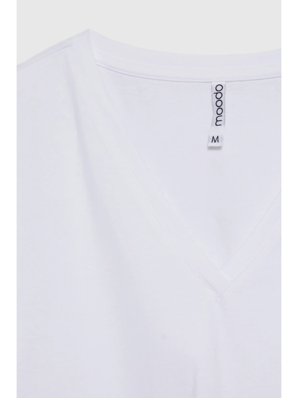 Moodo Biely basic top s 3/4 rukávom Moodo