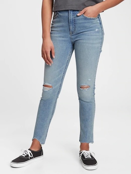 GAP Teen džínsy sky high rise skinny ankle GAP