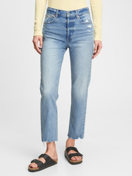 GAP Džínsy cheeky straight high rise distressed GAP