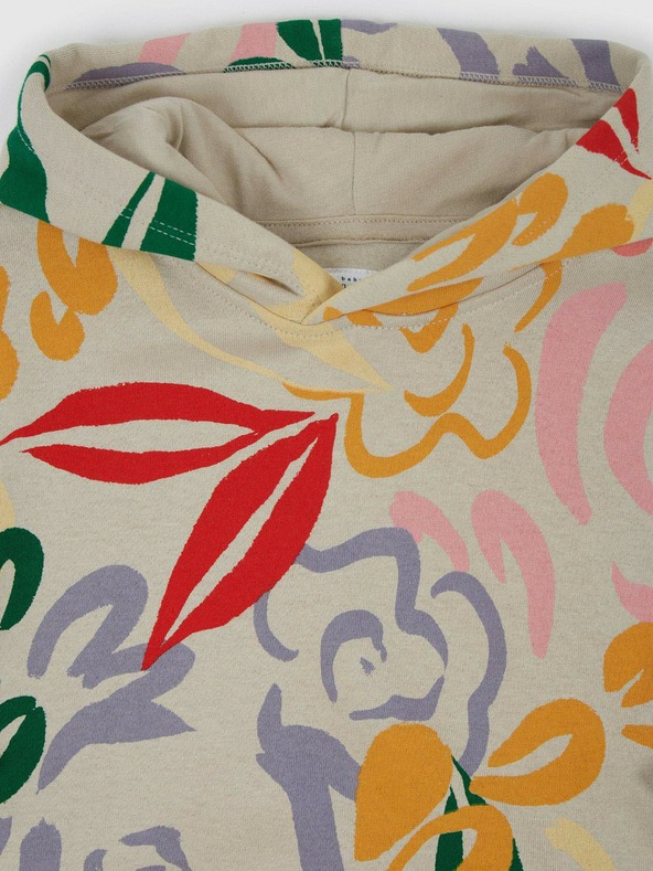 GAP Baby mikina floral s kapucňou GAP