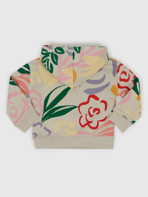 GAP Baby mikina floral s kapucňou GAP