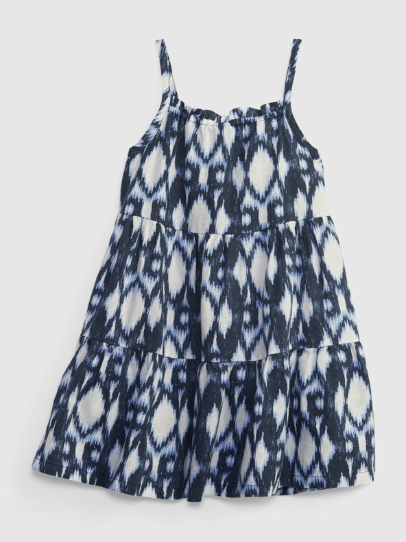 GAP Baby ľanové vzorované šaty GAP