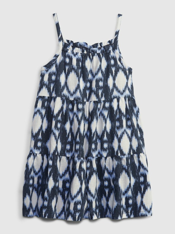 GAP Baby ľanové vzorované šaty GAP