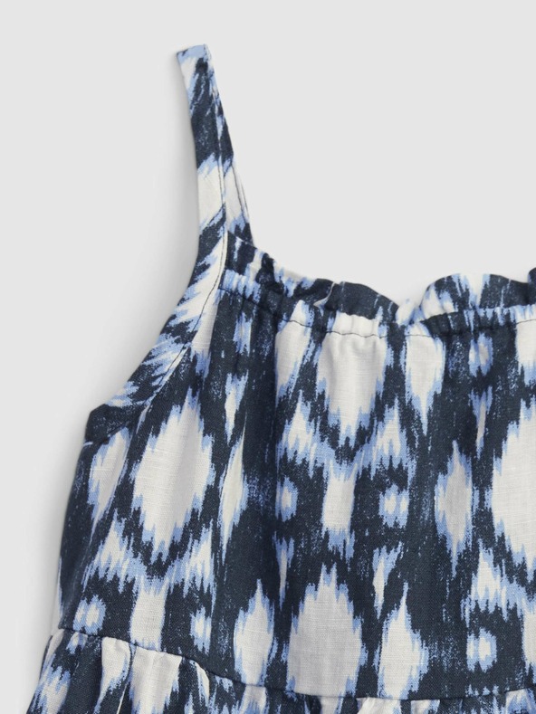 GAP Baby ľanové vzorované šaty GAP