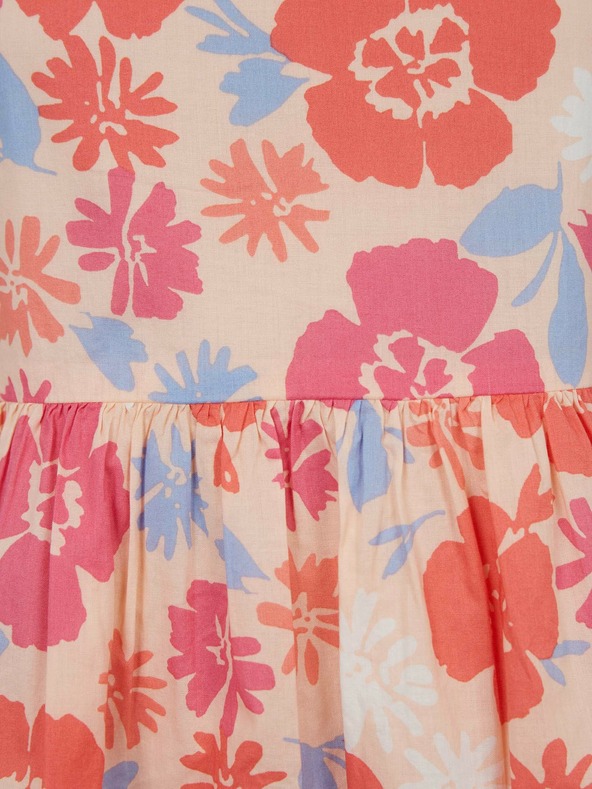 GAP Detské šaty midi s kvetmi GAP