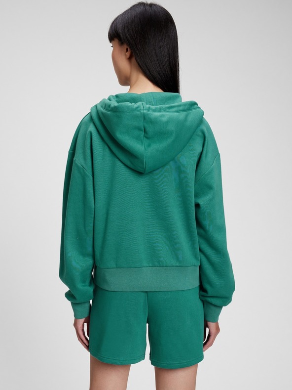 GAP Mikina na zips a s kapucňou crop GAP