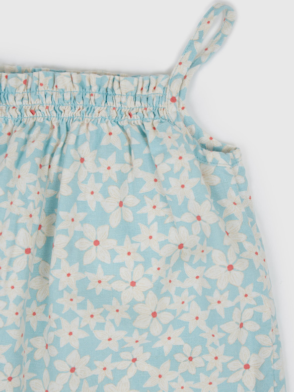 GAP Baby ľanový kvetovaný overal GAP