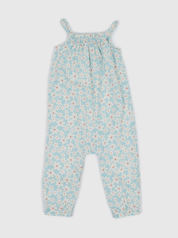 GAP Baby ľanový kvetovaný overal GAP
