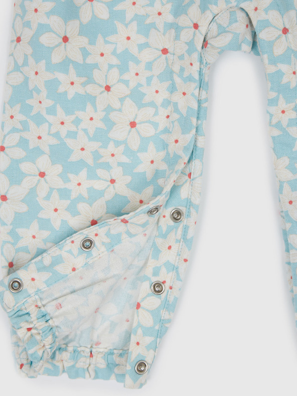 GAP Baby ľanový kvetovaný overal GAP