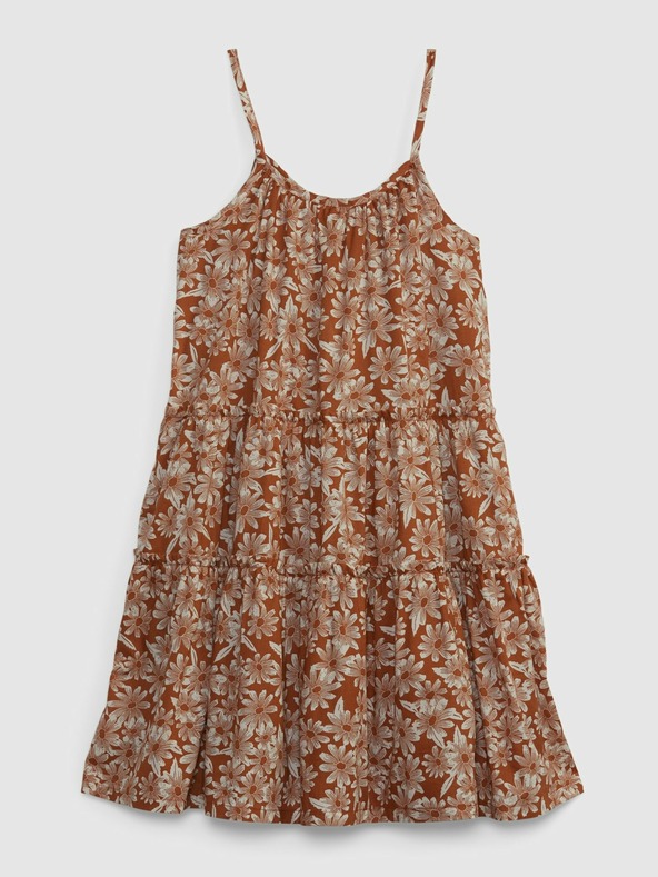 GAP Detské kvetované šaty na ramienka GAP