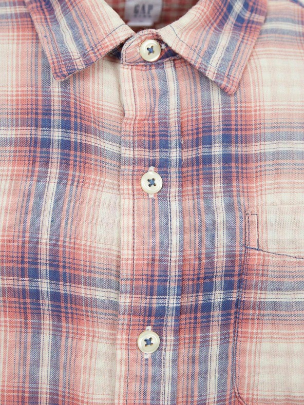 GAP Detská kockovaná pyžamová košeľa GAP