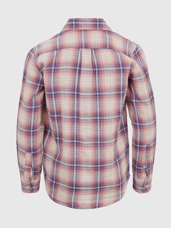 GAP Detská kockovaná pyžamová košeľa GAP