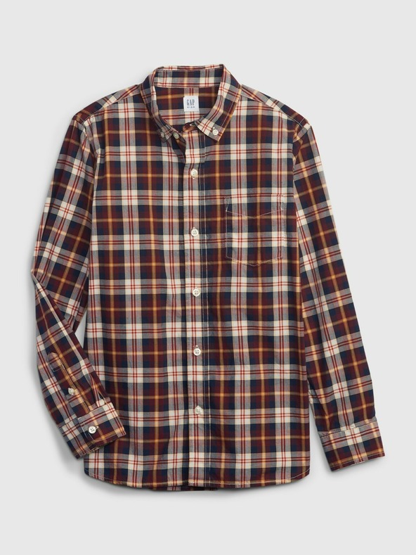 GAP Detská kockovaná oxford košeľa GAP