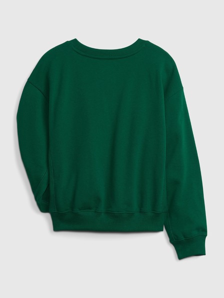 GAP Detská mikina s logom a fleece GAP