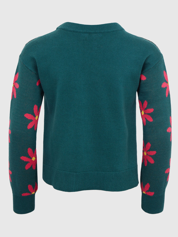 GAP Detský sveter s kvetinovým vzorom GAP