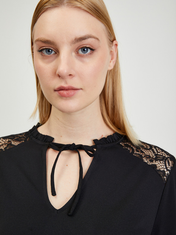 Orsay Čierna dámska blúzka s čipkou ORSAY
