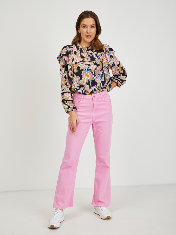 Orsay Čierna dámska vzorovaná blúzka ORSAY