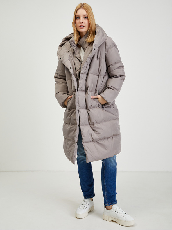 Orsay Šedý dámsky páperový kabát ORSAY