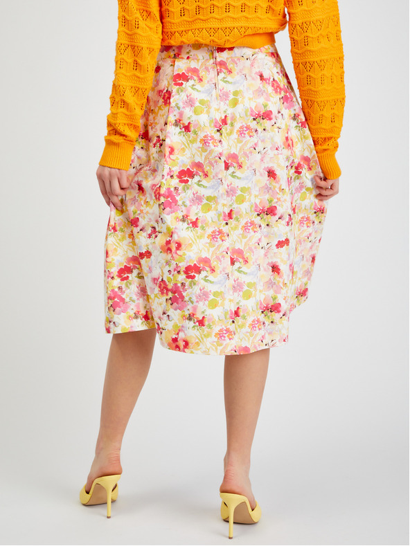 Orsay Krémová dámska kvetinová sukňa ORSAY