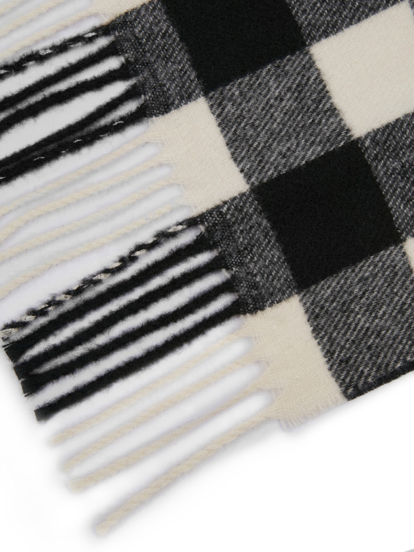 Orsay Krémo-čierny dámsky kockovaný šál ORSAY