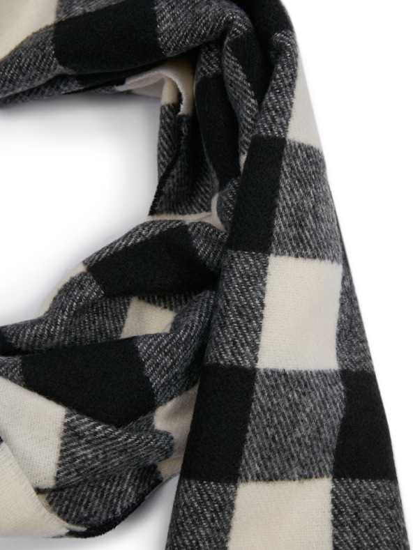 Orsay Krémo-čierny dámsky kockovaný šál ORSAY